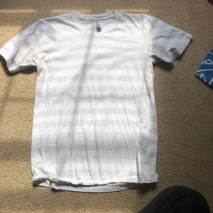 Grey and white tee shirt